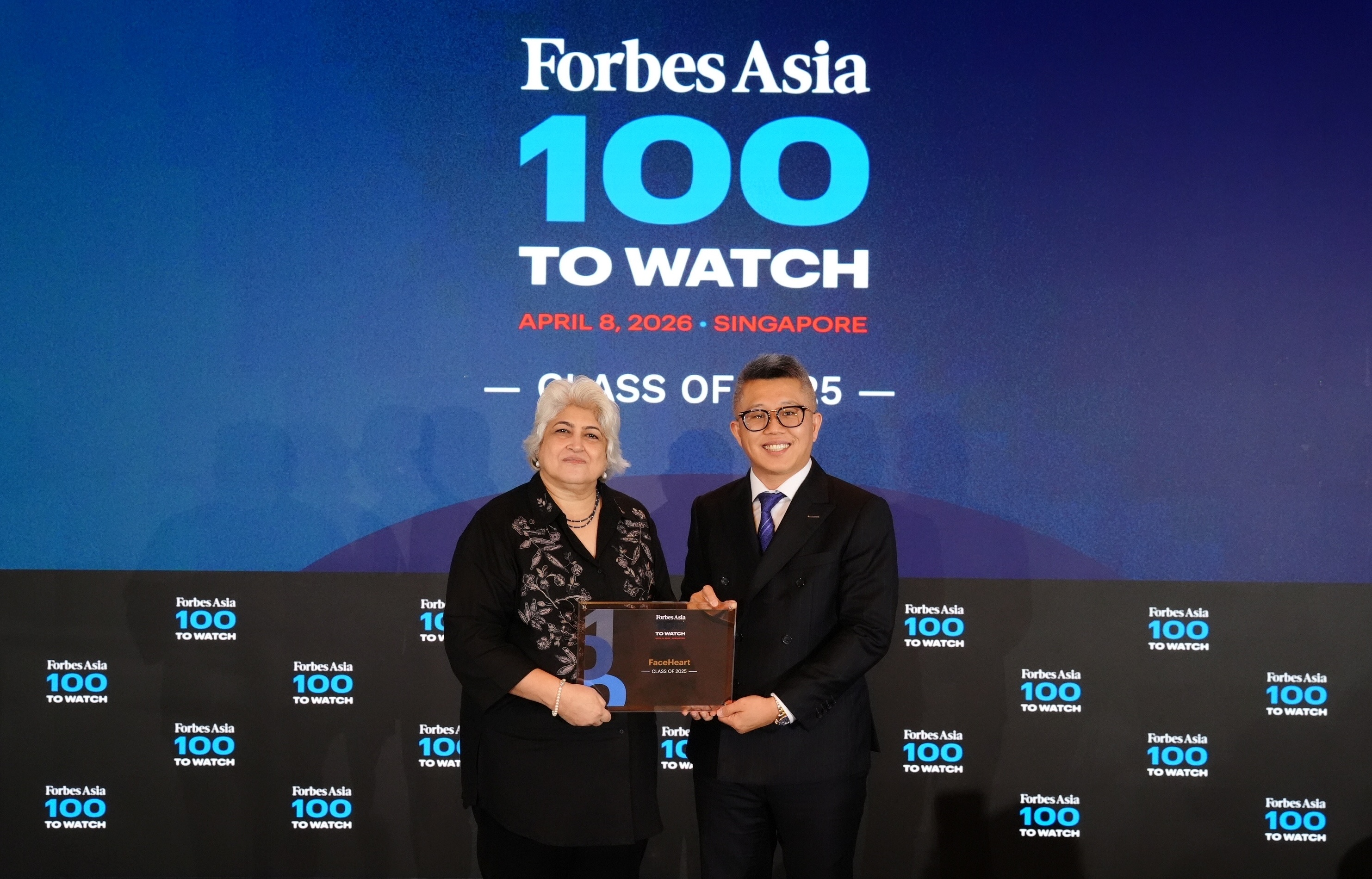 FaceHeart has been selected for inclusion on the Forbes Asia 100 to Watch 2025 list