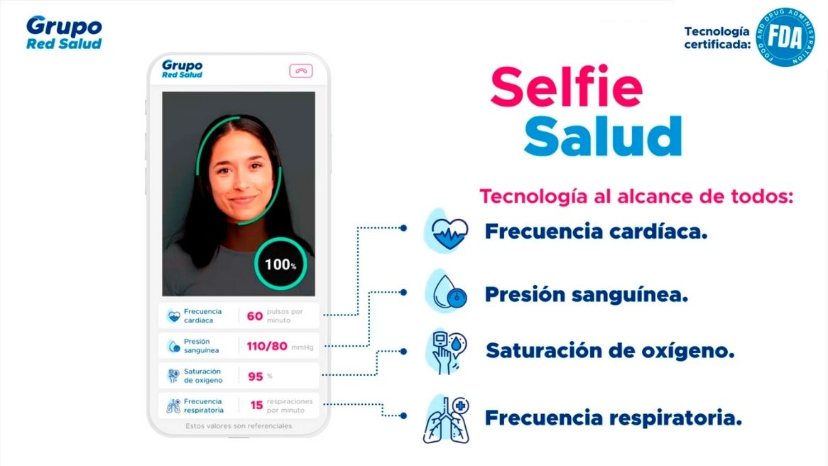 Selfie Salud of Grupo Red Salud application in telemedicine